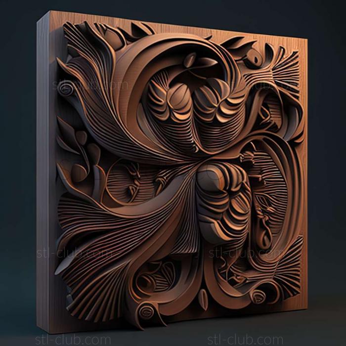 3D мадэль RELIEFCARVED WOODEN (STL)